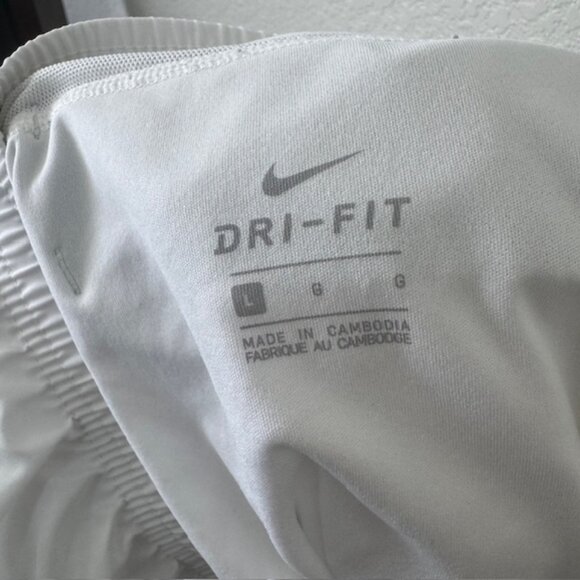 Nike Women's Tempo Dri-fit White Running‎ Shorts Size Large EUC - Picture 8 of 8